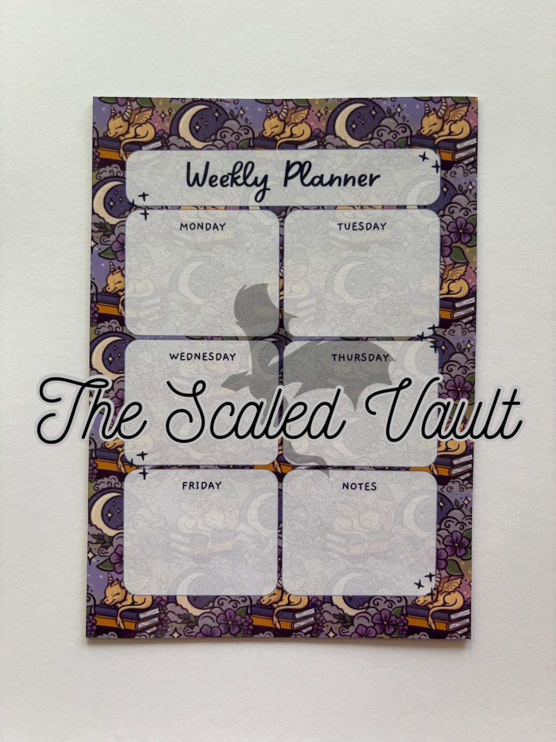 WEEKLY Magnetic Mini Planner 5x7 Dragons