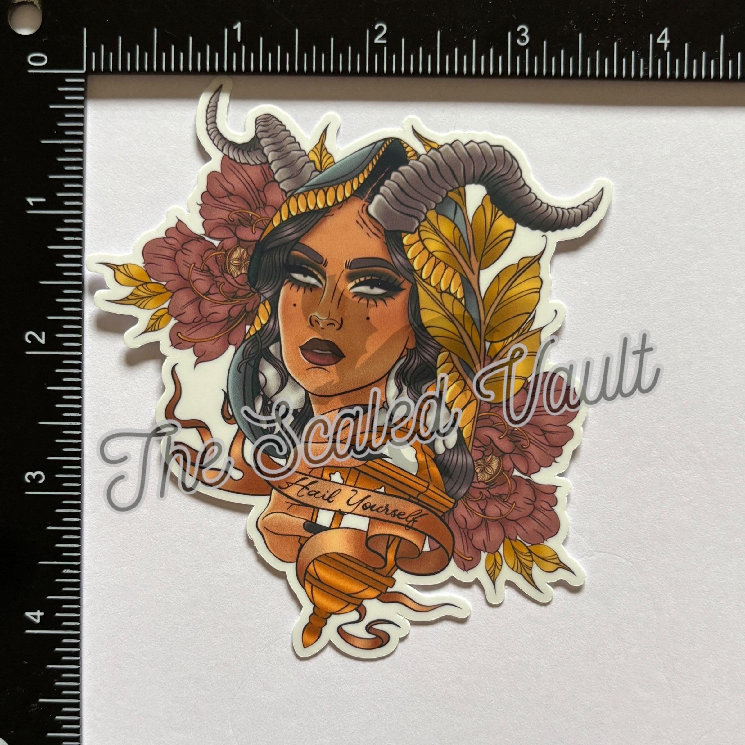 Queen laminated sticker 4”, multiple options