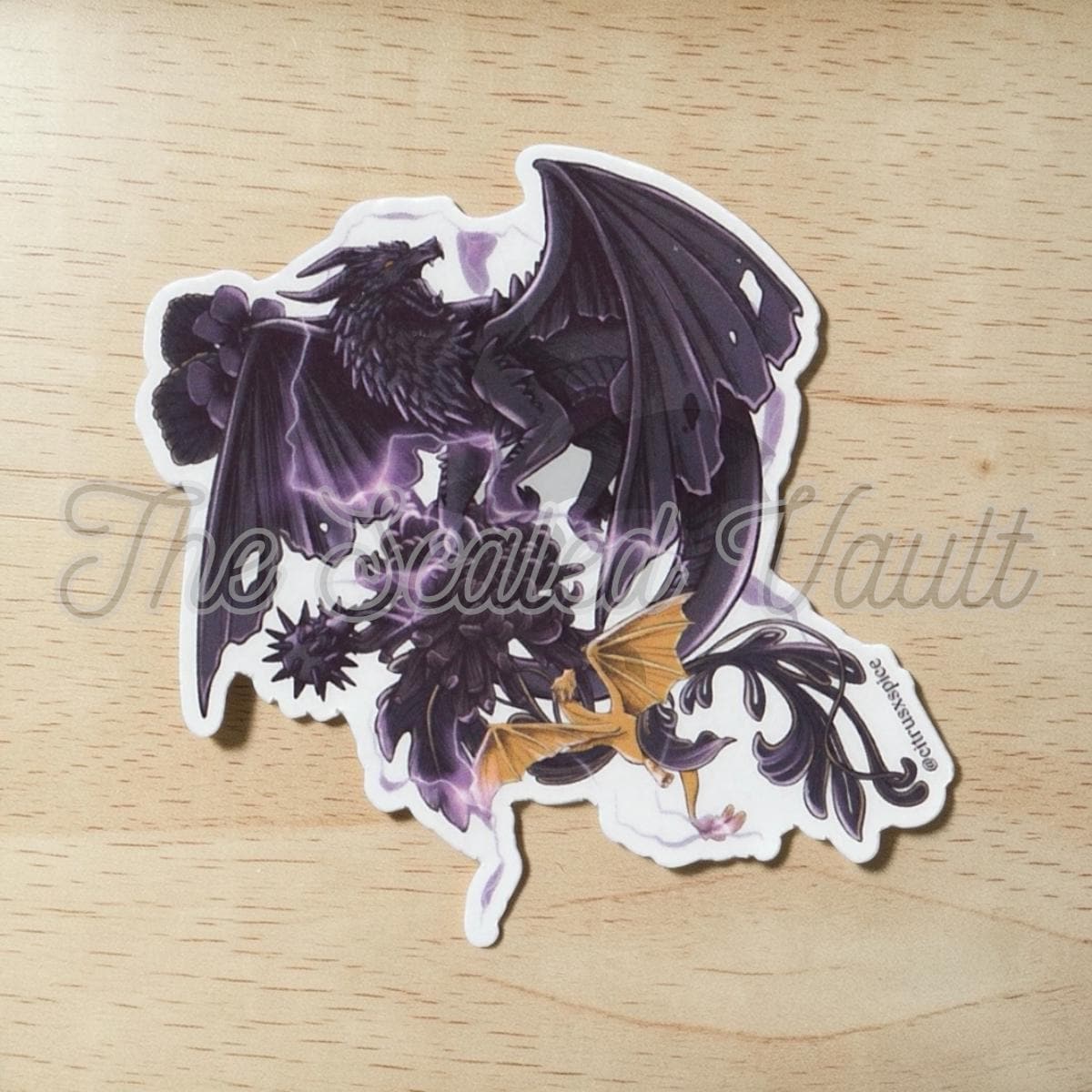 Violets Dragons sticker 3” glossy white