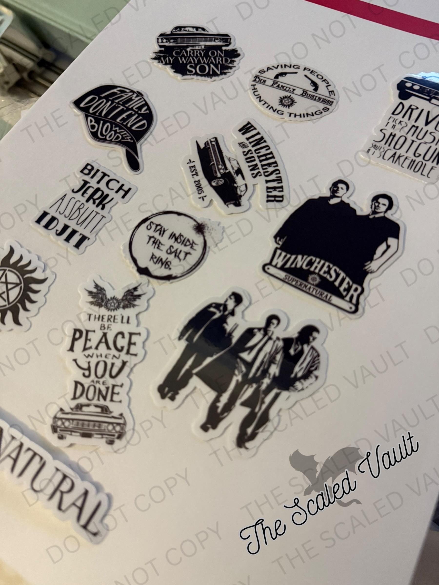 SPN Stickers-TRANSPARENT, laminated