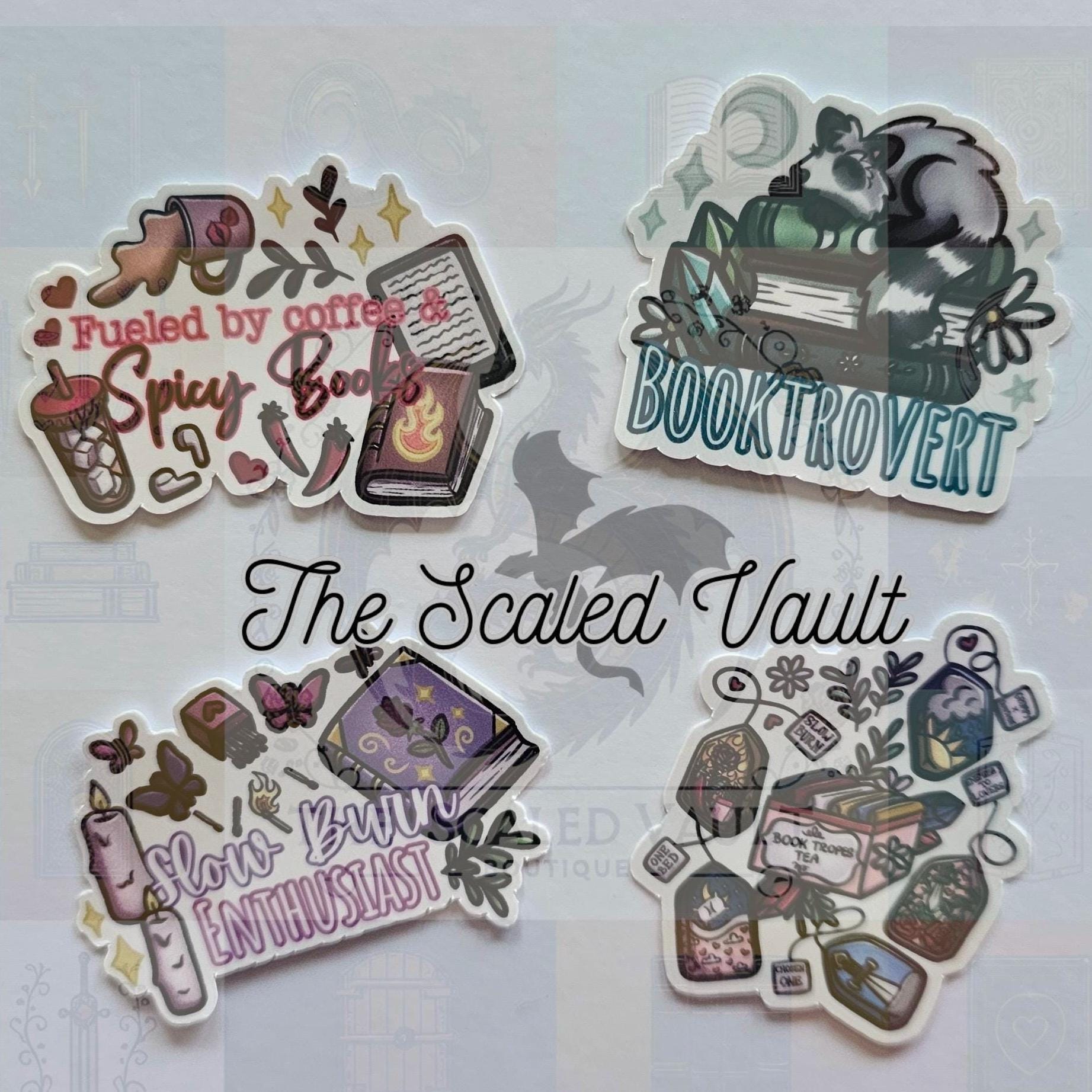 Bookish Sticker bundle -  holographic laminated