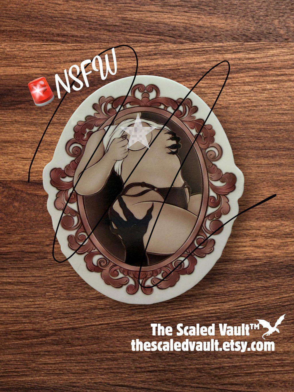 NSFW dark lover sticker 3" white