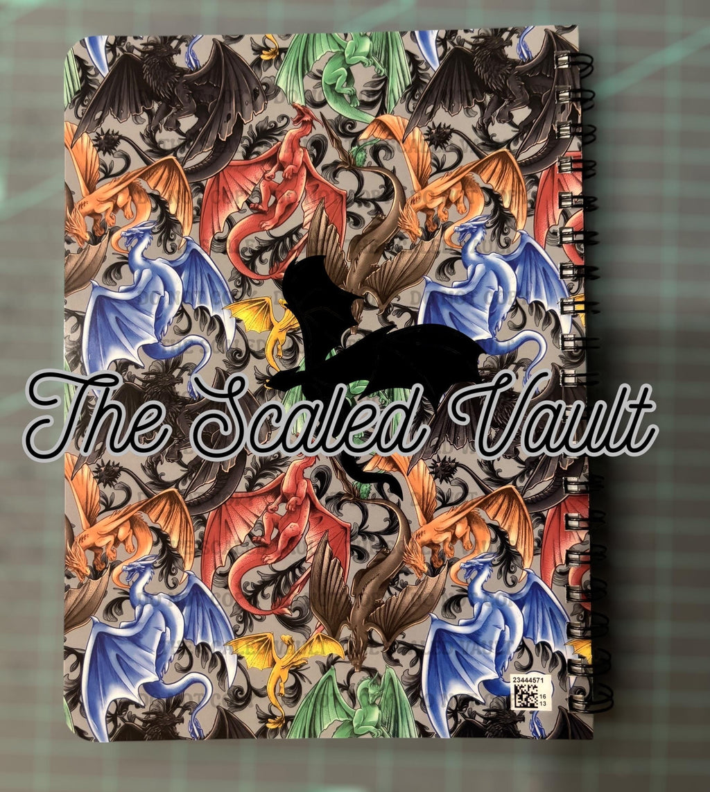 Multi Color Dragons Notebook 10”x7”