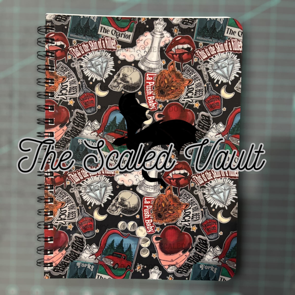 Sparkling Vamp Notebook 10”x7”