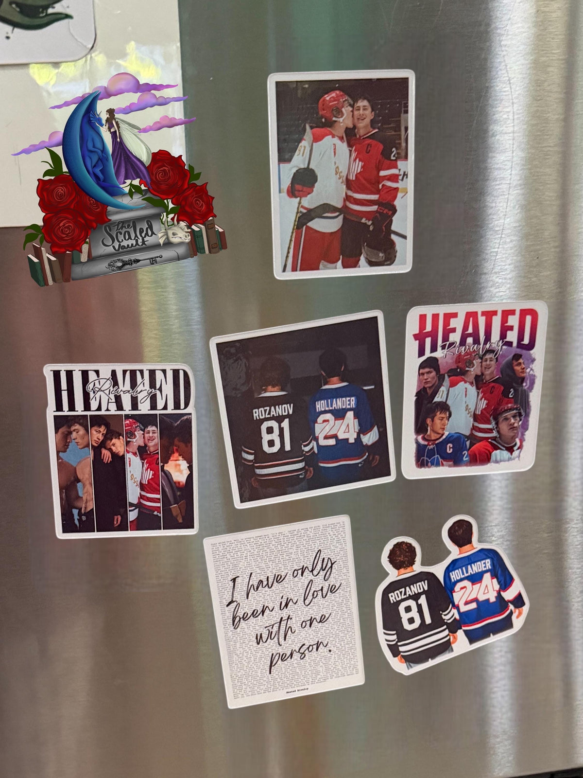 HeatedRivals fridge magnet: book quote 3.5”