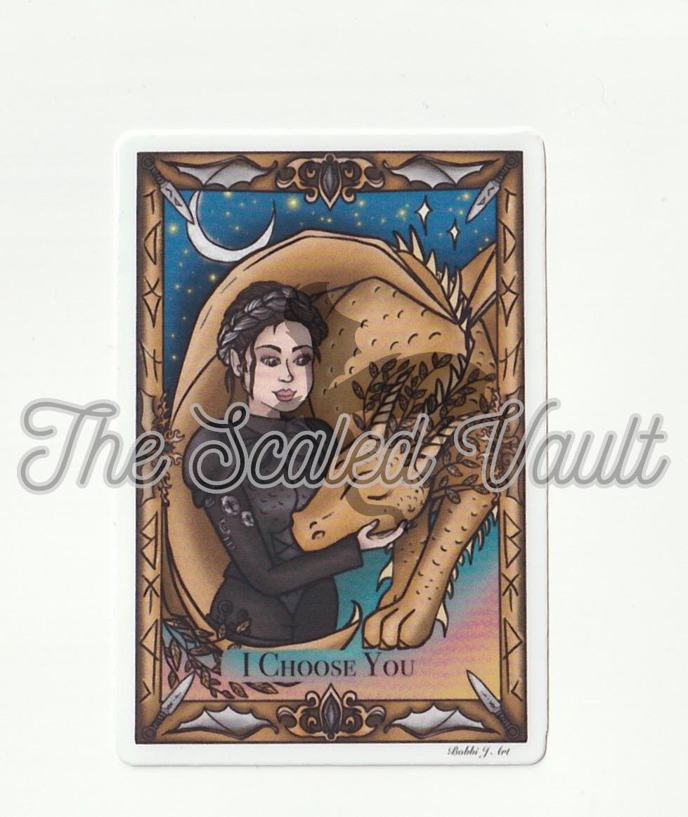 V&Andarna Tarot Card Sticker 3”, laminated white