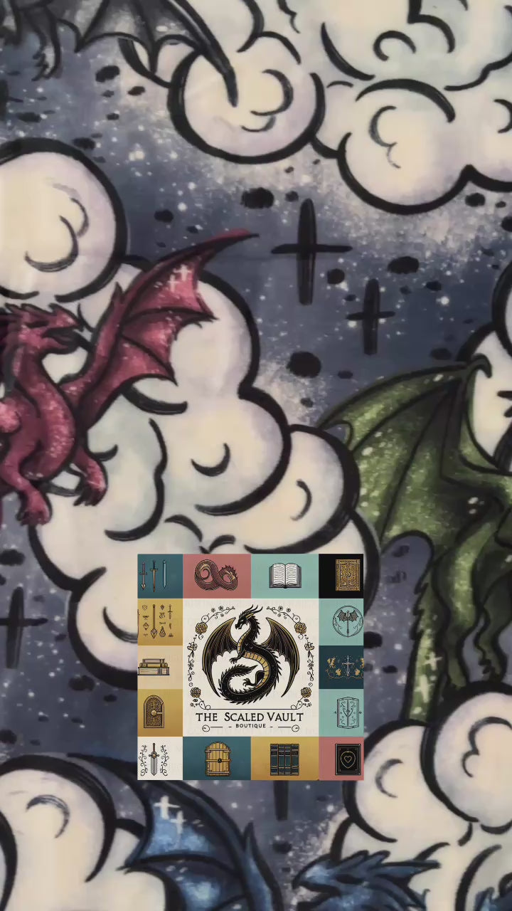 Multi-Dragons Minky Blanket